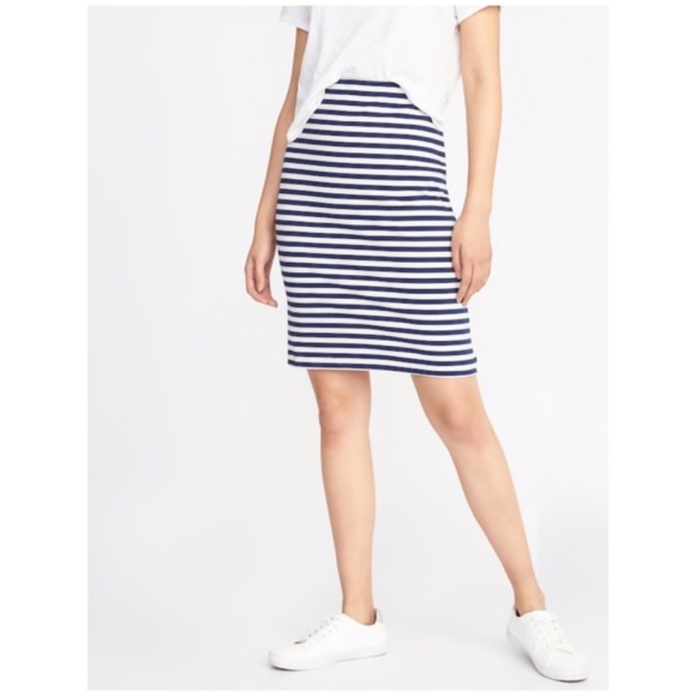 Old Navy Pull-on Striped Skirt blue/white small - Picture 1 of 3